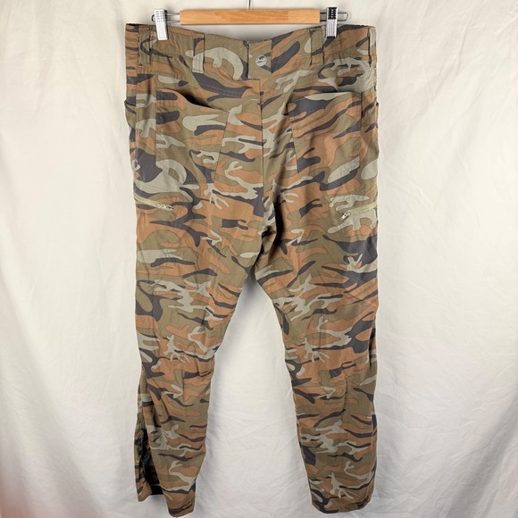 Wrangler Outdoor Camo Cargo Pants 38x30 Hunting Gorpcore Lightweight Zip Pockets - Picture 7 of 8
